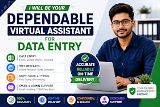 be your dependable virtual assistant for data entry