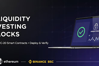 build liquidity pool, vesting and token locking smart contracts