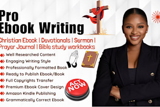 be christian ghostwriter for ebook, devotional, sermon, articles, prayer journal