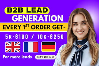 do UK or germany or france b2b lead generation, email list