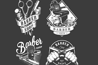 do modern barbershop logo
