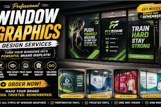 design professional window graphics ,store front and window vinyl