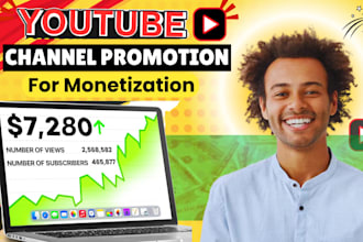 do organic viral youtube channel promotion for monetization