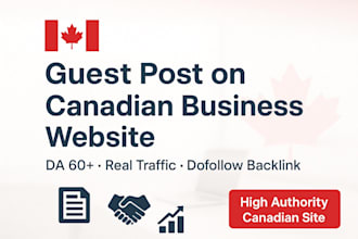 do a guest post on a canadian website with real traffic, high da
