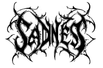 design a dark and chaotic black metal logo