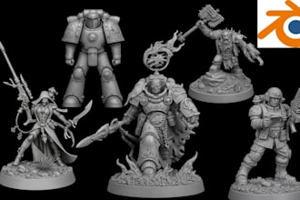 sculpt 3d printable miniature 40k warhammer figure diorama tabletop 3d sculpting