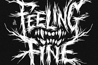 design a brutal and chaotic deathcore logo