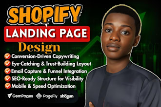 design a high converting shopify landing page by pagefly shogun gempages replo
