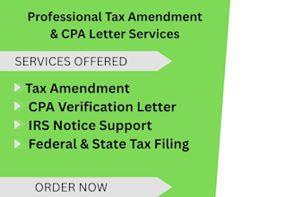 do professional tax amendment and CPA letter services