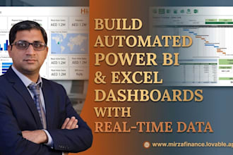 build automated power bi and excel dashboards with real time data