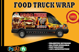 design food truck and food trailer wrap ice cream truck