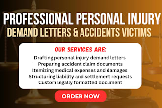 prepare a personal injury demand letter, accident claim document