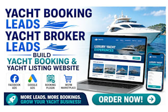 generate yacht charter, boat cruise leads build yacht rental booking website