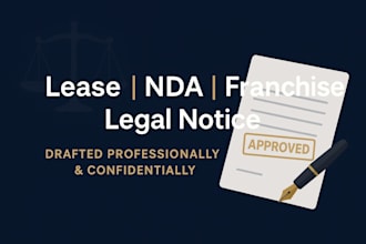draft lease agreement, nda document, franchise agreement, legal notice