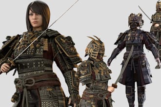 do 3d character model, action figure, miniature and  anime model for 3d printing
