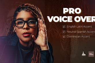 record professional spanish female voice over for you