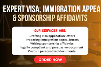 handle your visa, immigration appeal or sponsorship affidavit