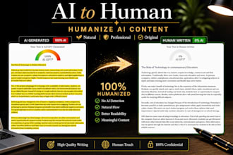 expertly edit and rewrite to humanize ai content