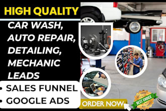design auto detailing car repair mechanic website generate auto service leads