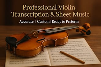 transcribe any song or melody into accurate violin sheet music