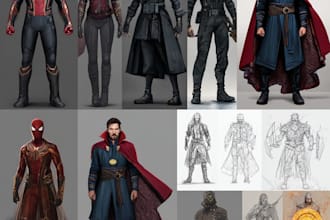 design a professional superhero costume character