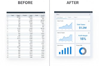 create a professional excel dashboard with automation