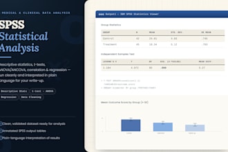 do medical research data analysis and statistical analysis using spss