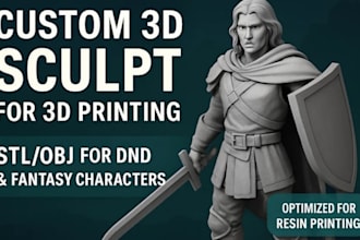 sculpt 3d printable stl files for dnd fantasy miniatures and characters