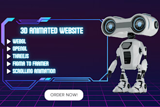 build threejs, webgl, opengl, webxr, gsap, vr, animated website lottie animation