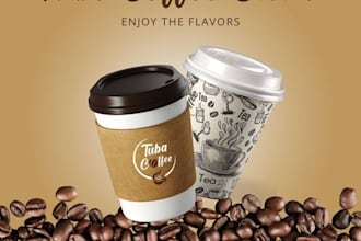 design coffee cup and paper cup for you