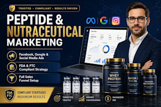 peptides marketing expert do peptide google, facebook social media ads campaign