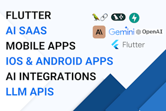 build flutter mobile app mvp or ai saas platform