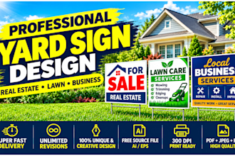 design professional yard signs, lawn signs, and real estate signs