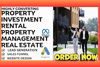 generate property investment rental property management leads and build website