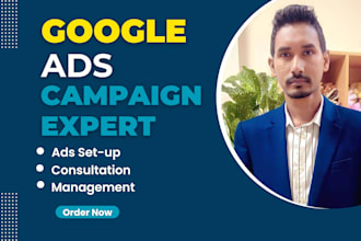 be your professional google ads manager and PPC expert