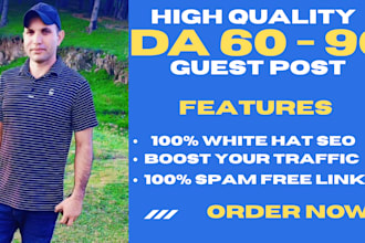 do high quality da 60 above indexed permanent  do follow guest post