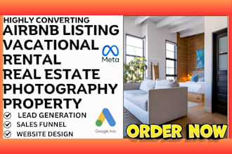 generate airbnb listing vacational rental real estate leads and build website