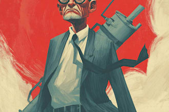 make a political caricature and cartoon art