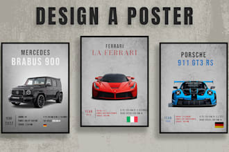 design car ads, posters, flyers and banner for sales