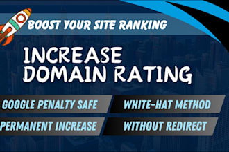 increase ranking with monthly SEO high authority link building google ranking da