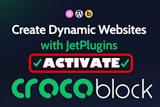 activate crocoblock jetplugins with an official lifetime license