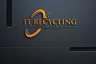 design recycling, junk removal and hauling service logo