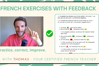 boost your french with custom exercises and corrections