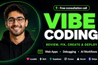 review, fix your vibe code or make custom website, application with vibe coding