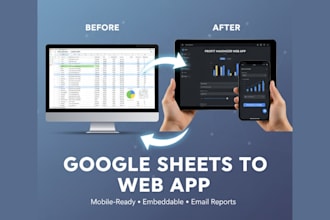 solve google sheets, apps script and convert sheet to web app or web calculator