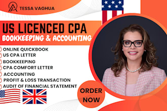 do US CPA bookkeeping, profit and loss,financial statement, audit tax,quickbooks