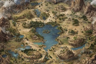 design a magical and immersive fantasy world map