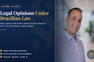 provide an expert legal opinion and due diligence under brazilian law