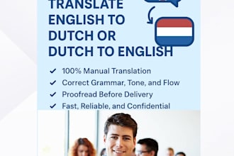 professionally translate english to dutch or dutch to english