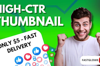 design high CTR youtube thumbnails